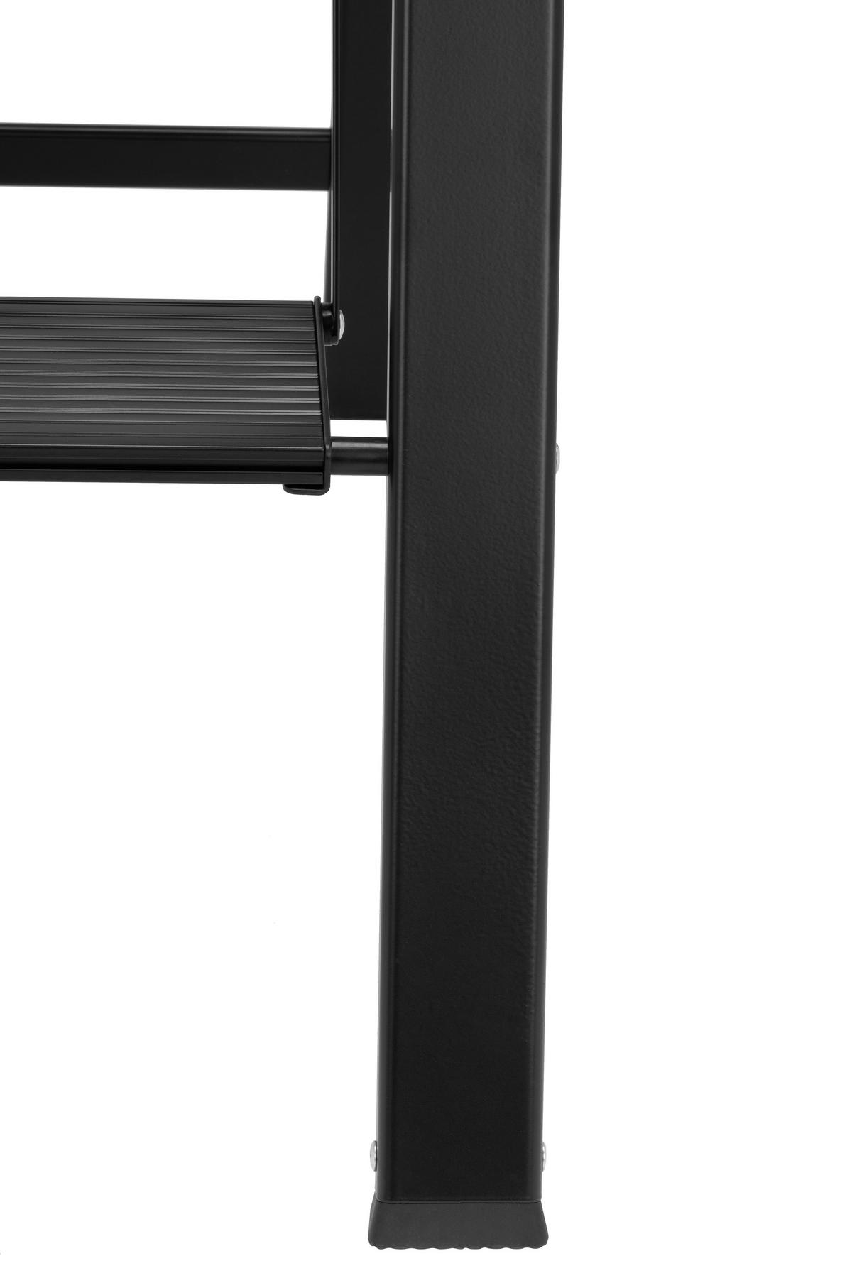 Klapptrittleiter Gustav - Schwarz, KONVENTIONELL, Kunststoff/Metall (44,5/62/109cm) - Homezone