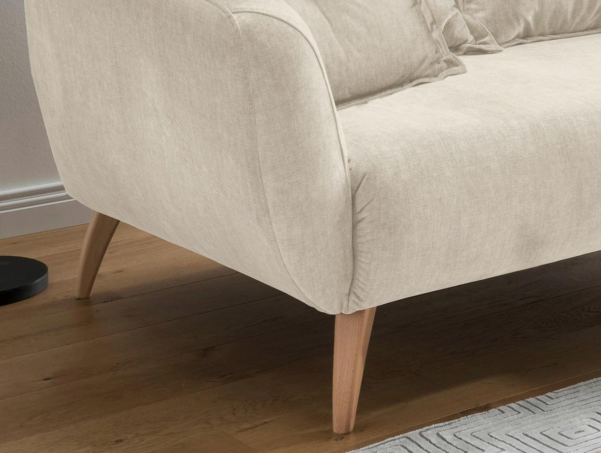Ecksofa Baggio, Beige, Buchefarben, S: 277x162 Cm - Beige/Buchefarben, MODERN, Textil (277/162cm) - Livetastic