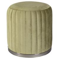 Hocker Doric 125 Grün/Graphitfarben D: 43 cm - Graphitfarben/Grün, Design, Textil (43/46cm) - Kayoom