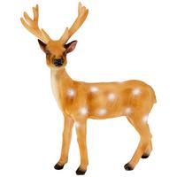 Weihnachtsdeko Hirsch Kunststoff Stehend H: 20,8 Cm - Braun, Basics, Kunststoff (16/10/20,8cm) - Ondega