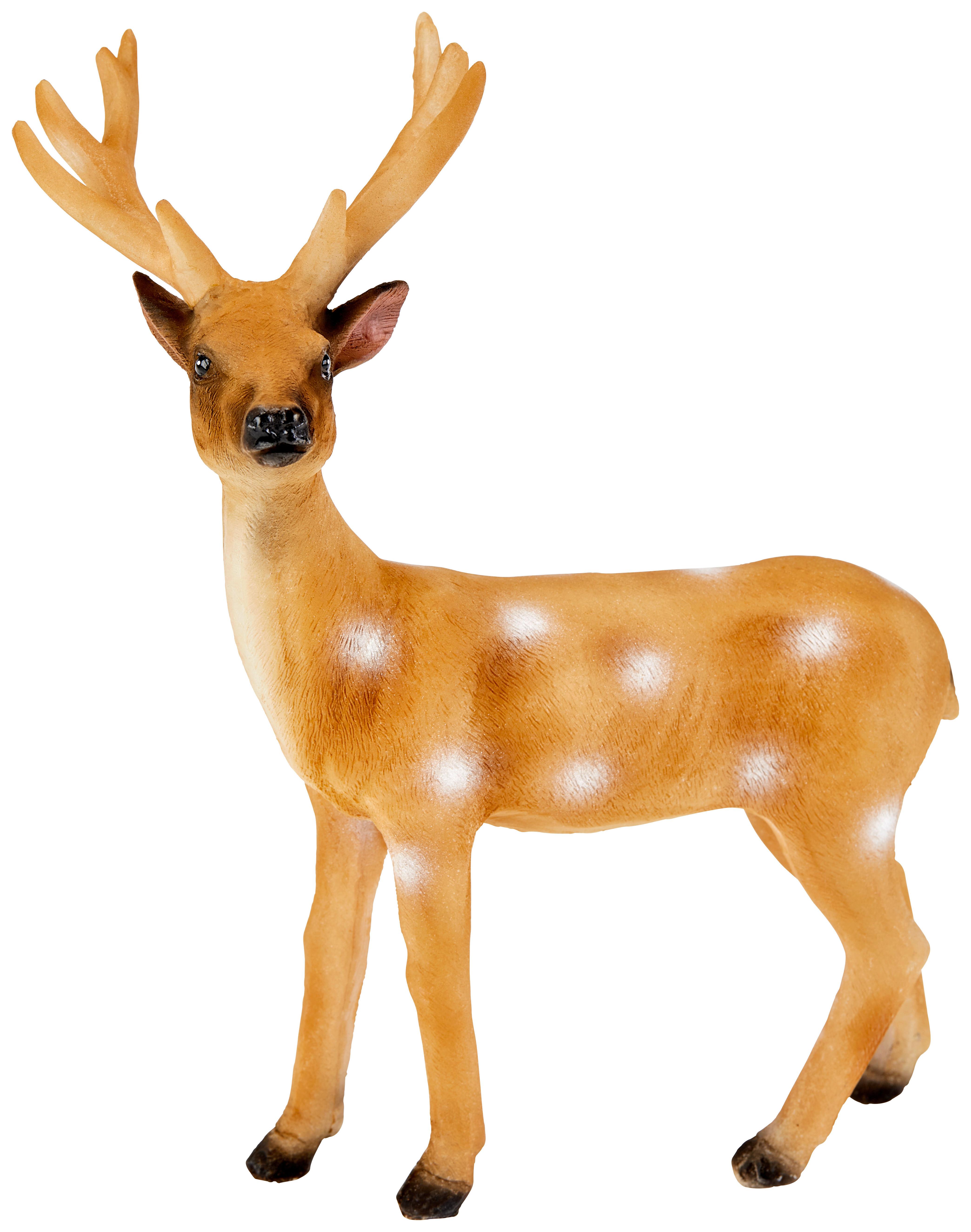 Weihnachtsdeko Hirsch Kunststoff Stehend H: 20,8 Cm