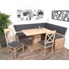 Eckbankgruppe Madrano Grau, Eiche, B: 185 cm - Grau/Sonoma Eiche, KONVENTIONELL, Holz/Holzwerkstoff (150/185/87cm) - MID.YOU