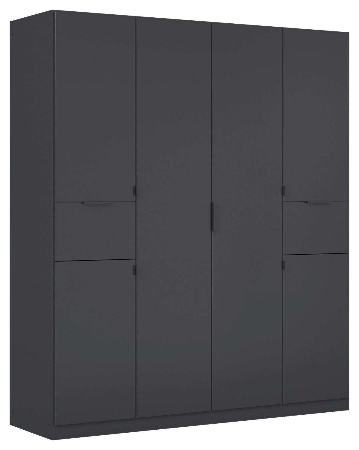 Drehtürenschrank Mit Schubladen 181 cm Grau - Grau, MODERN, Holzwerkstoff (181/210/54cm) - Rauch Möbel