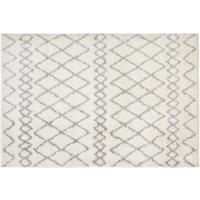 Hochflor Teppich Weiß/Grau Kimi 80x150 cm - Basics, Textil (80/150cm) - James Wood