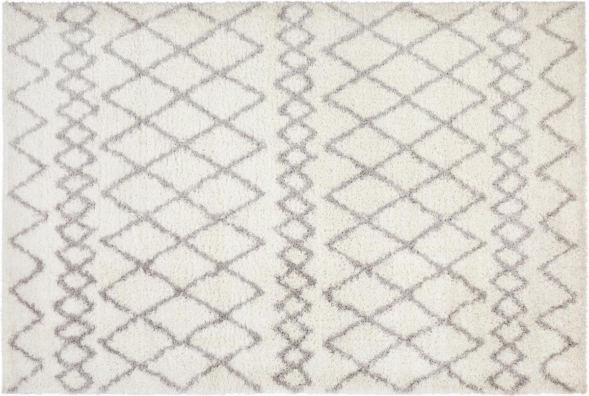 Hochflor Teppich Weiß/Grau Kimi 80x150 cm - Basics, Textil (80/150cm) - James Wood