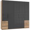 Drehtürenschrank 250cm Level, Grau/eiche Dekor - Eichefarben/Grau, MODERN, Glas/Holzwerkstoff (250/236/58cm) - MID.YOU