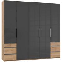 Drehtürenschrank 250cm Level, Grau/eiche Dekor - Eichefarben/Grau, MODERN, Glas/Holzwerkstoff (250/236/58cm) - MID.YOU