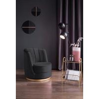 Sessel Schwarz B: 68 Cm - Goldfarben/Schwarz, MODERN, Textil (68/77/57cm) - Livetastic
