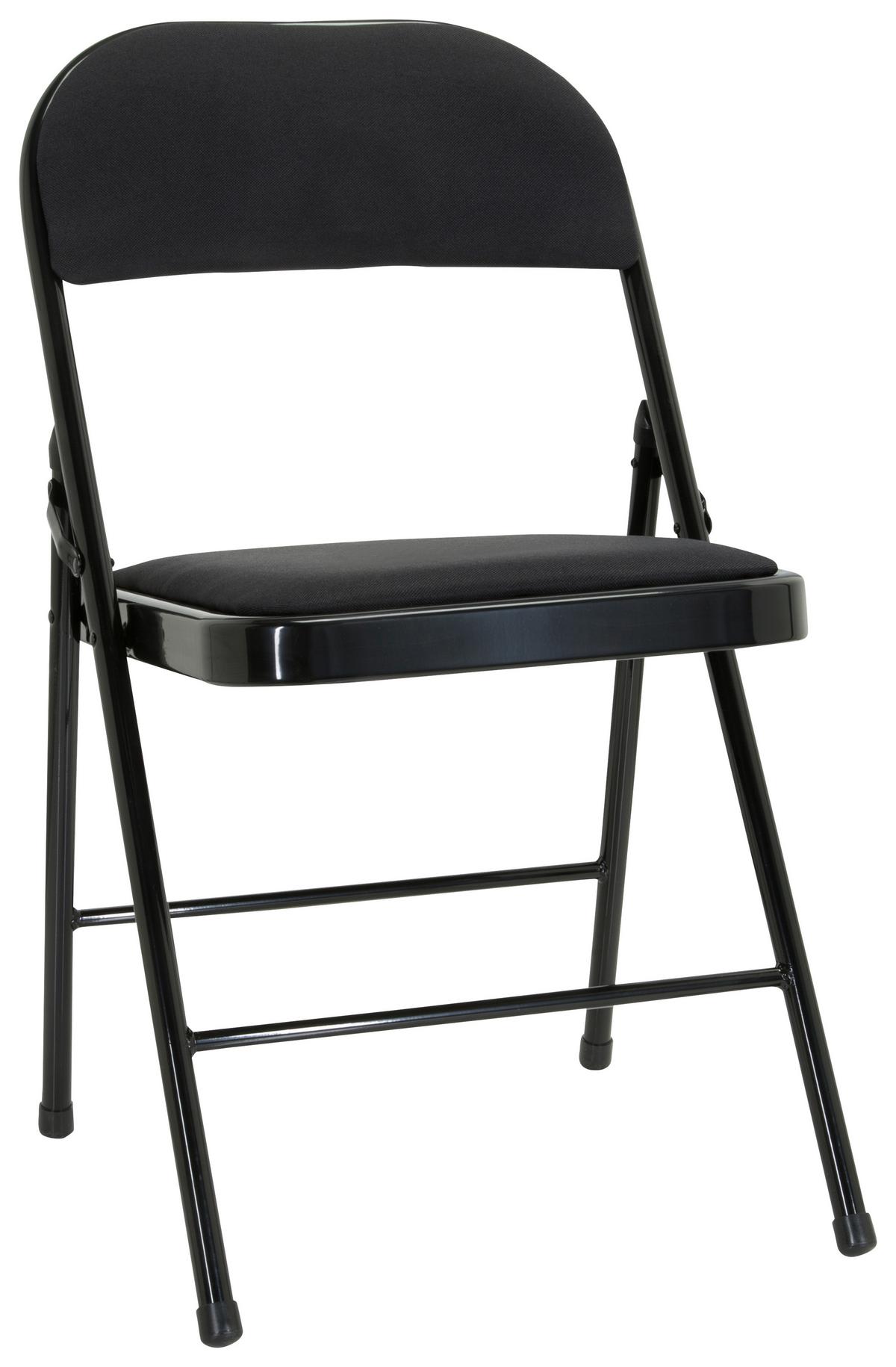 Klappstuhl Tudela Ii Schwarz - Schwarz, Basics, Textil/Metall (44/80/49cm) - MID.YOU