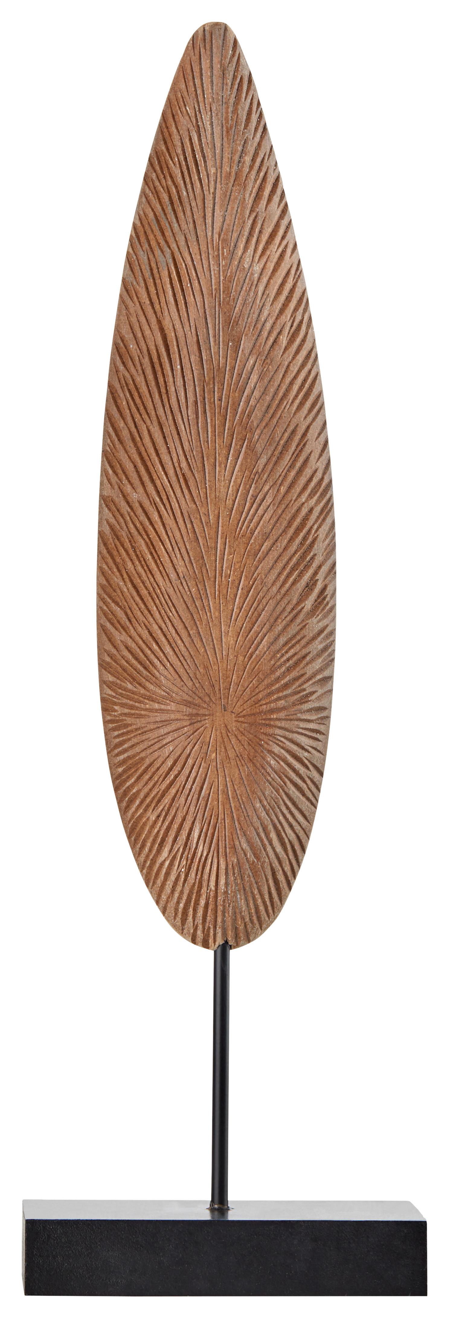 Dekorační Předmět Adorno, 13/42/9cm - černá/přírodní barvy, kov/kompozitní dřevo (13/42/9cm) - Zandiara