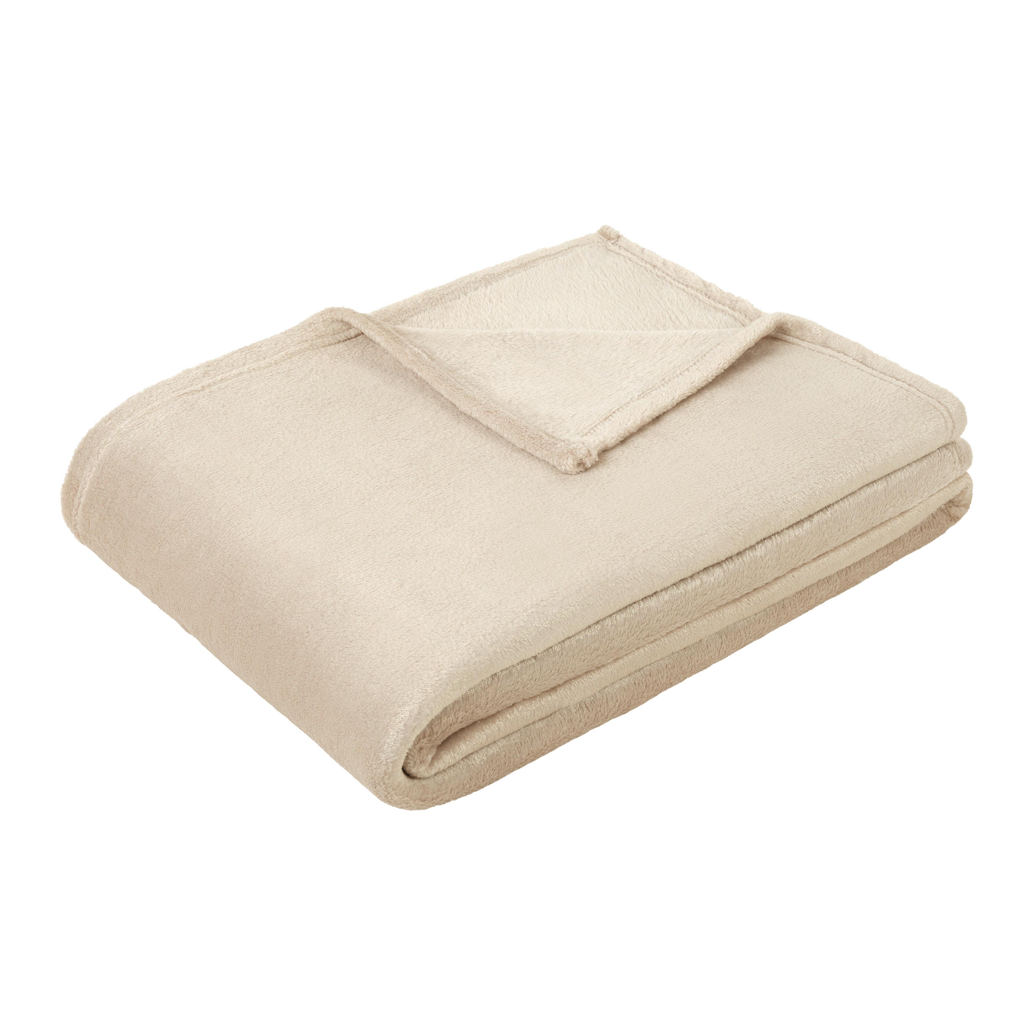 MĚKKÁ DEKA CLAUS - barvy zlata/béžová, textil (140/200cm) - Mömax