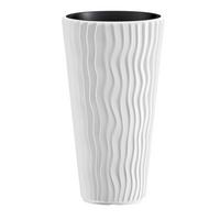 Kaspó Sandy Slim 35cm - fehér, műanyag (35cm)