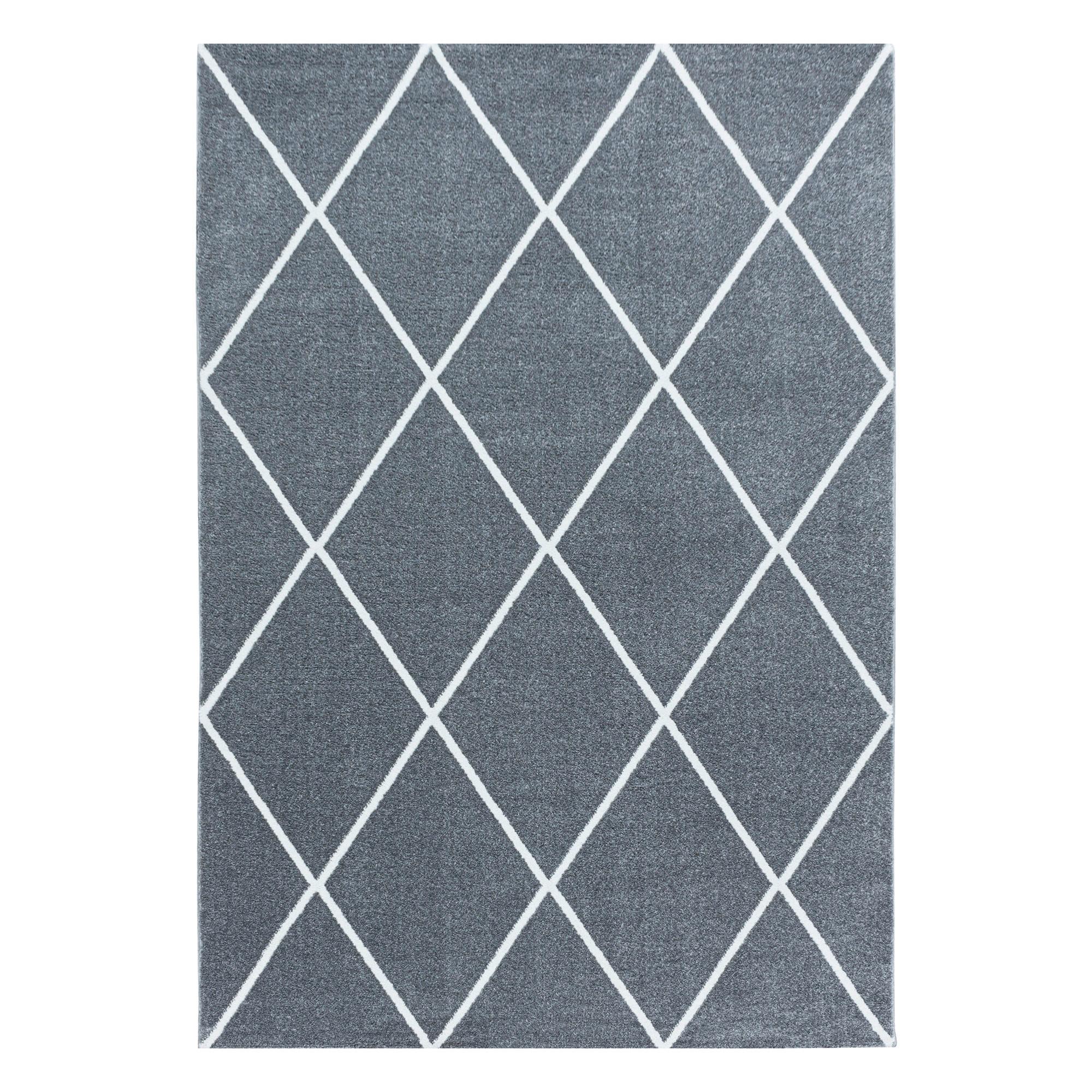 Hochflor Teppich Silberfarben Rio 80x150 cm - Silberfarben, Basics, Textil (80/150cm)