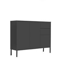 Kommode Mailand Anthrazit B: 105,5cm - Anthrazit, MODERN, Holzwerkstoff (105,5/86/33cm) - MID.YOU