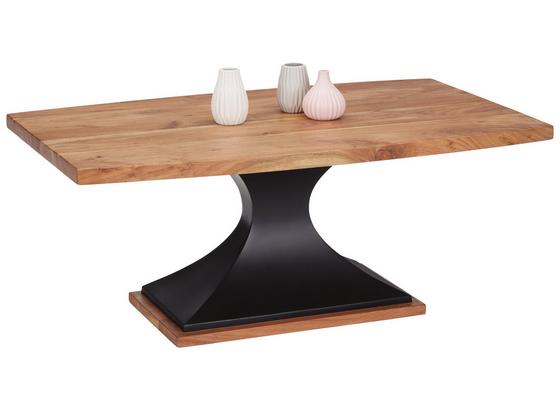 Konferenčný Stolík Django - čierna/farby akácie, Štýlový, kov/drevo (110/45/70cm) - Premium Living Konferenčný Stolík Django - čierna/farby akácie, Štýlový, kov/drevo (110/45/70cm) - Premium Living