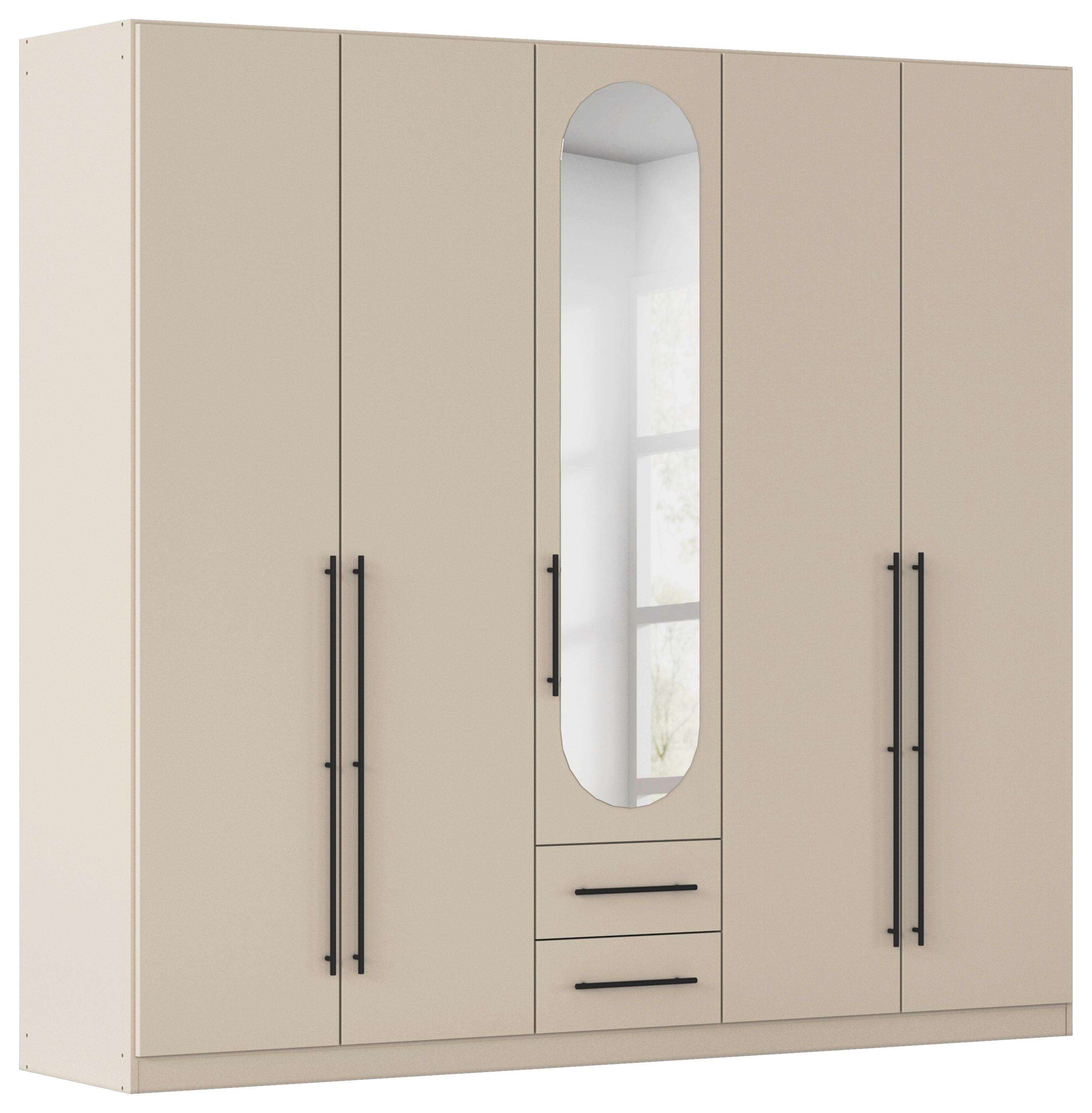 ŠATNÍ SKŘÍŇ S OTOČNÝMI DVEŘMI VELORA, šířka 226 cm - černá/šampaňská, Konvenční, kov/kompozitní dřevo (226/210/54cm) - Mömax