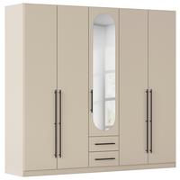 ŠATNÍ SKŘÍŇ S OTOČNÝMI DVEŘMI VELORA, šířka 226 cm - černá/šampaňská, Konvenční, kov/kompozitní dřevo (226/210/54cm) - Mömax