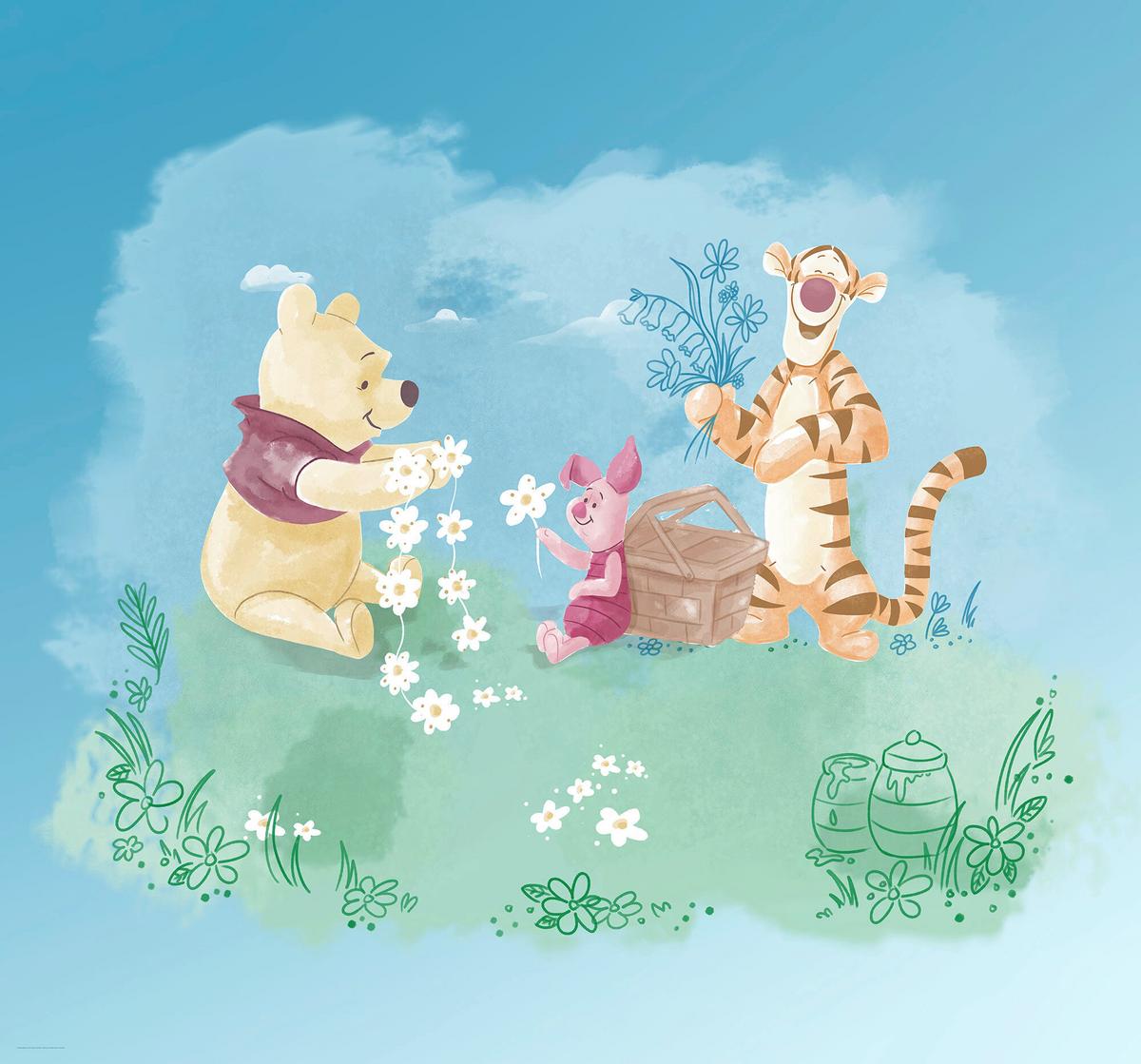 Fototapete Winnie The Pooh Picnic - Multicolor, Trend, Textil (300/280cm)
