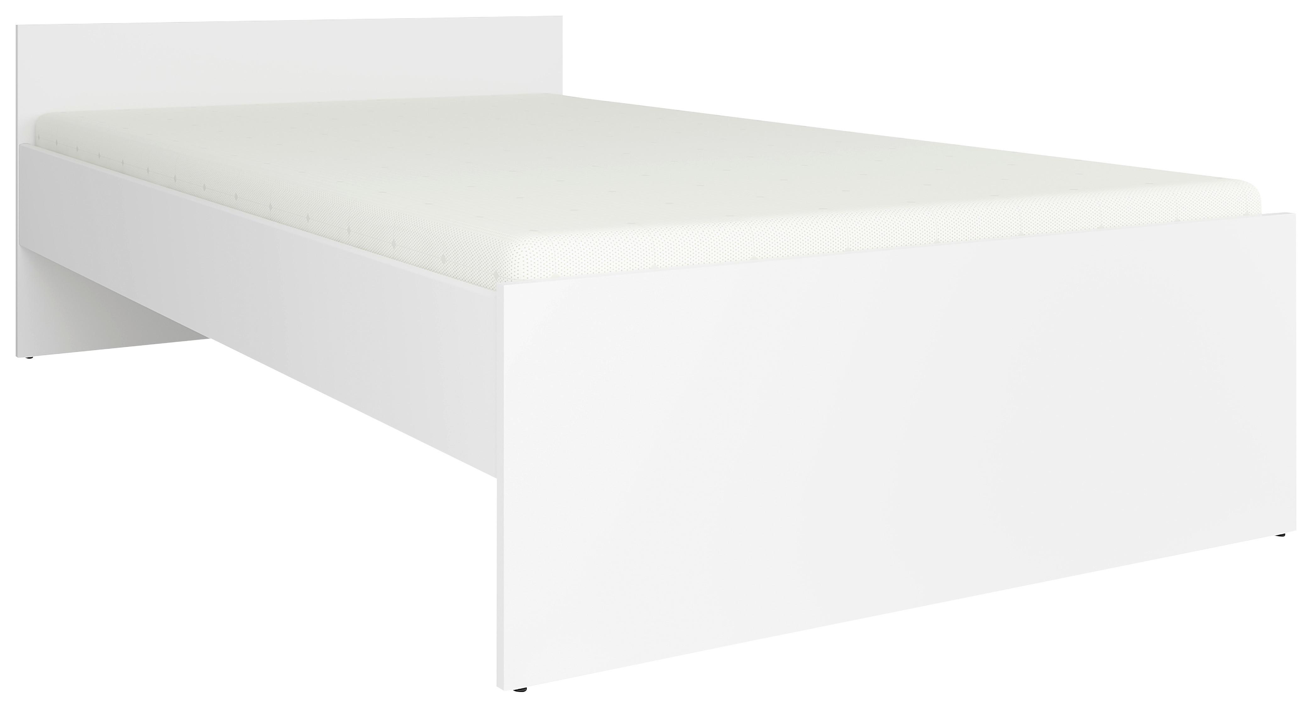 Bett Nepo Plus - Weiß, MODERN, Holz/Holzwerkstoff (120/200cm) - MID.YOU