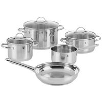Kochtopfset Provence Plus CMMF 8-tlg. Edelstahl, inkl. Pfanne - Edelstahlfarben, Basics, Glas/Metall (16/24/16cm) - WMF