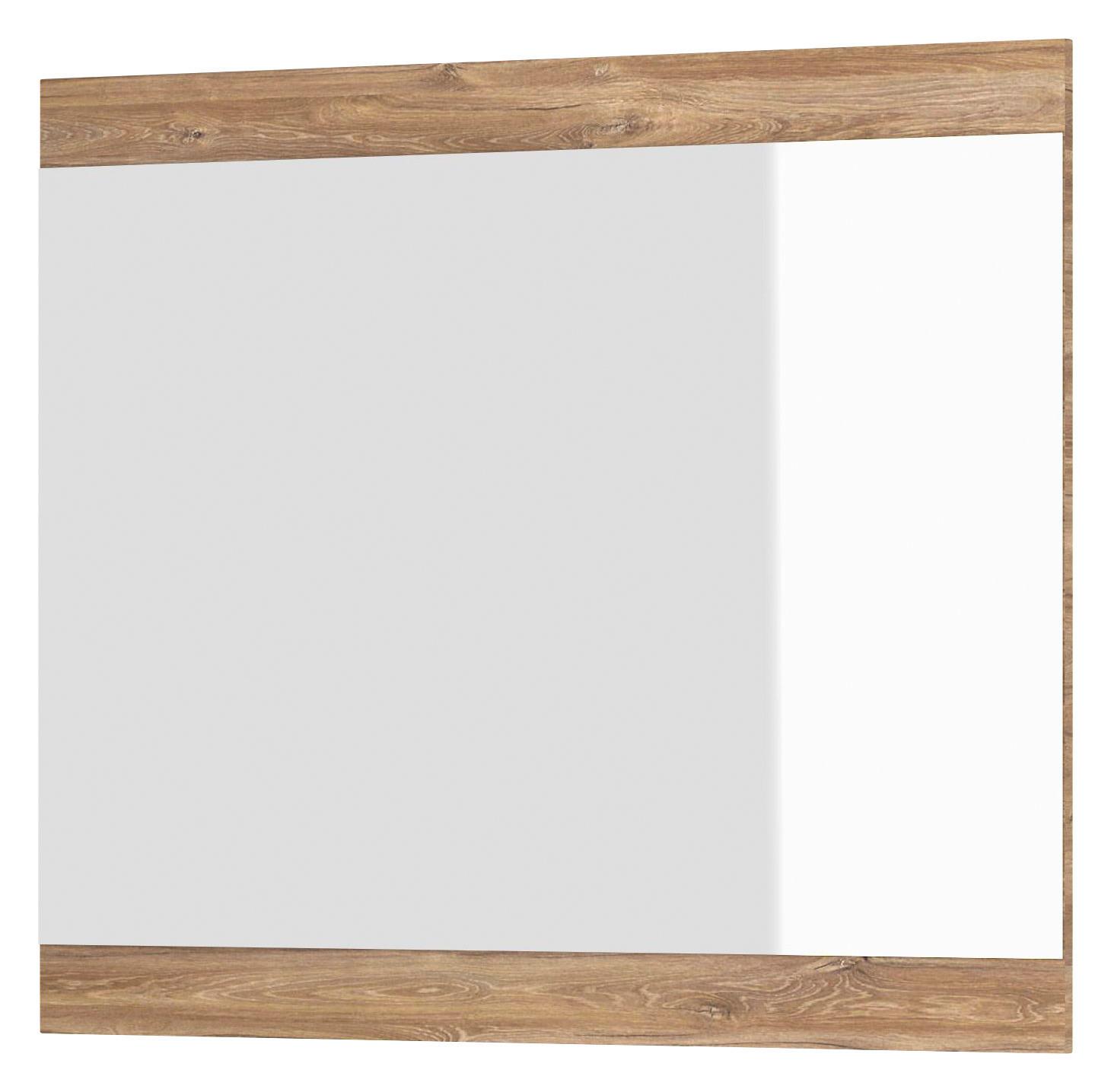 Tükör Toledo - tölgyfa színű, Modern, faalapú anyag/Üveg (90/77/2cm)