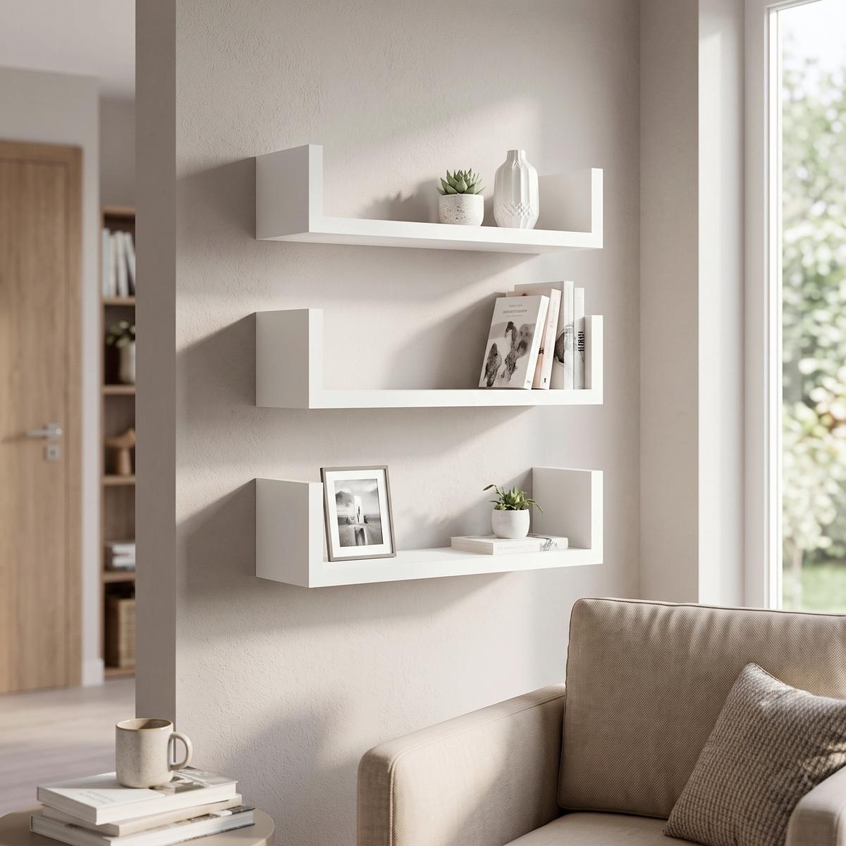 Wandboard Trinita Weiß B: 58 cm - Weiß, MODERN, Holzwerkstoff (58/11,8/12cm)