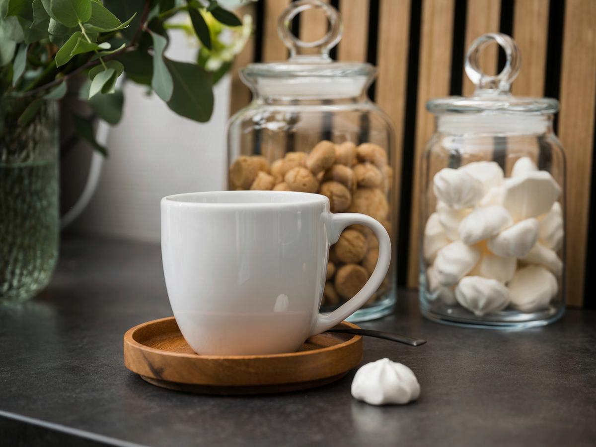 Kaffeebecherset Weiß, 320ml - Weiß, Basics, Keramik (9/9cm) - Creatable