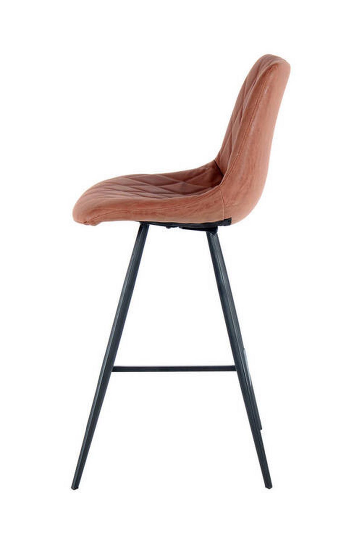 Sada barových židlí tmavě hnědá - tmavě hnědá/černá, Design, kov/dřevo (47,5/107/57,5cm)