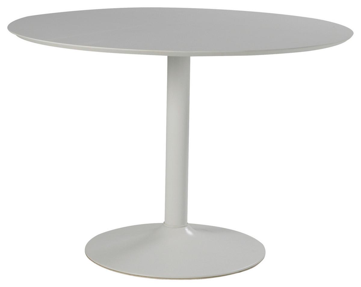 Okrúhly jedálenský stôl IBIZA, ø 110 cm, biely lak - biela, Design, kov/kompozitné drevo (110/76/110cm) - MID.YOU