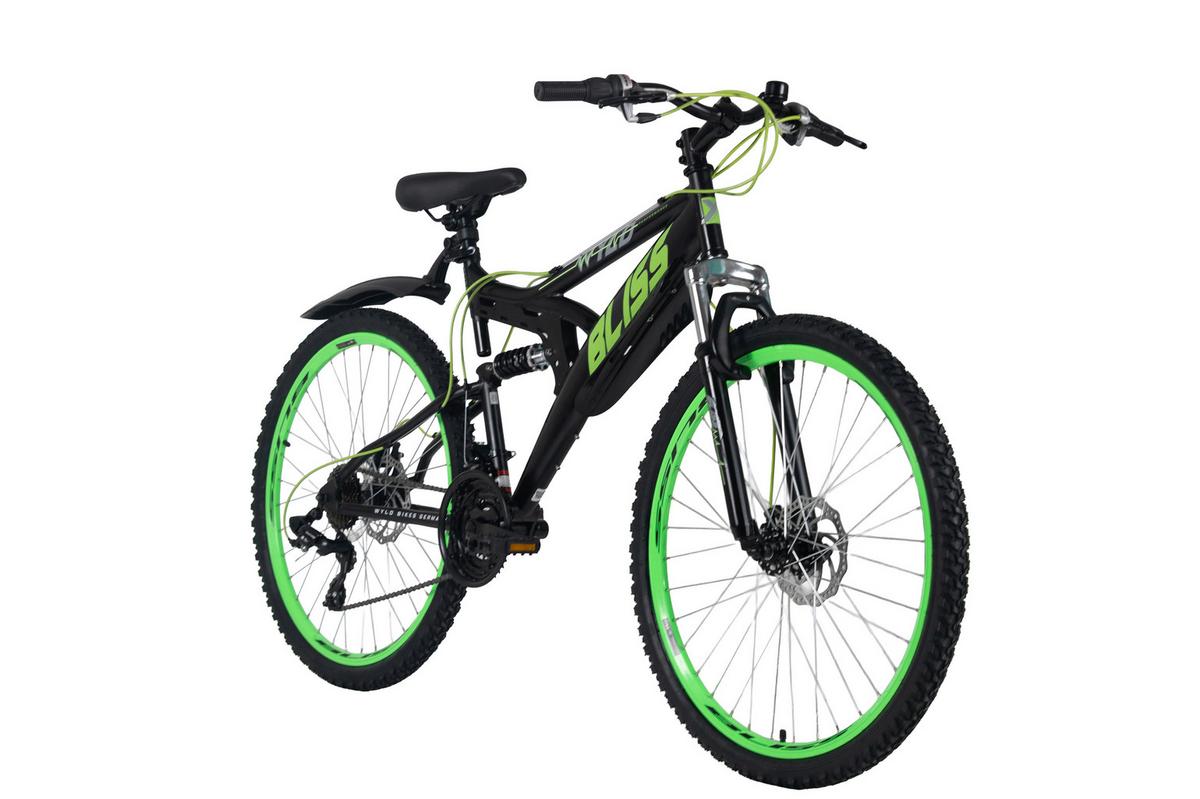 WYLD Mountainbike Fully Bliss schwarz/Grün 26'' - Schwarz, LIFESTYLE, Metall (25/140/60cm)