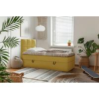 Boxbett Polly - Senfgelb/Schwarz, MODERN, Holz/Holzwerkstoff (90/200cm) - MID.YOU