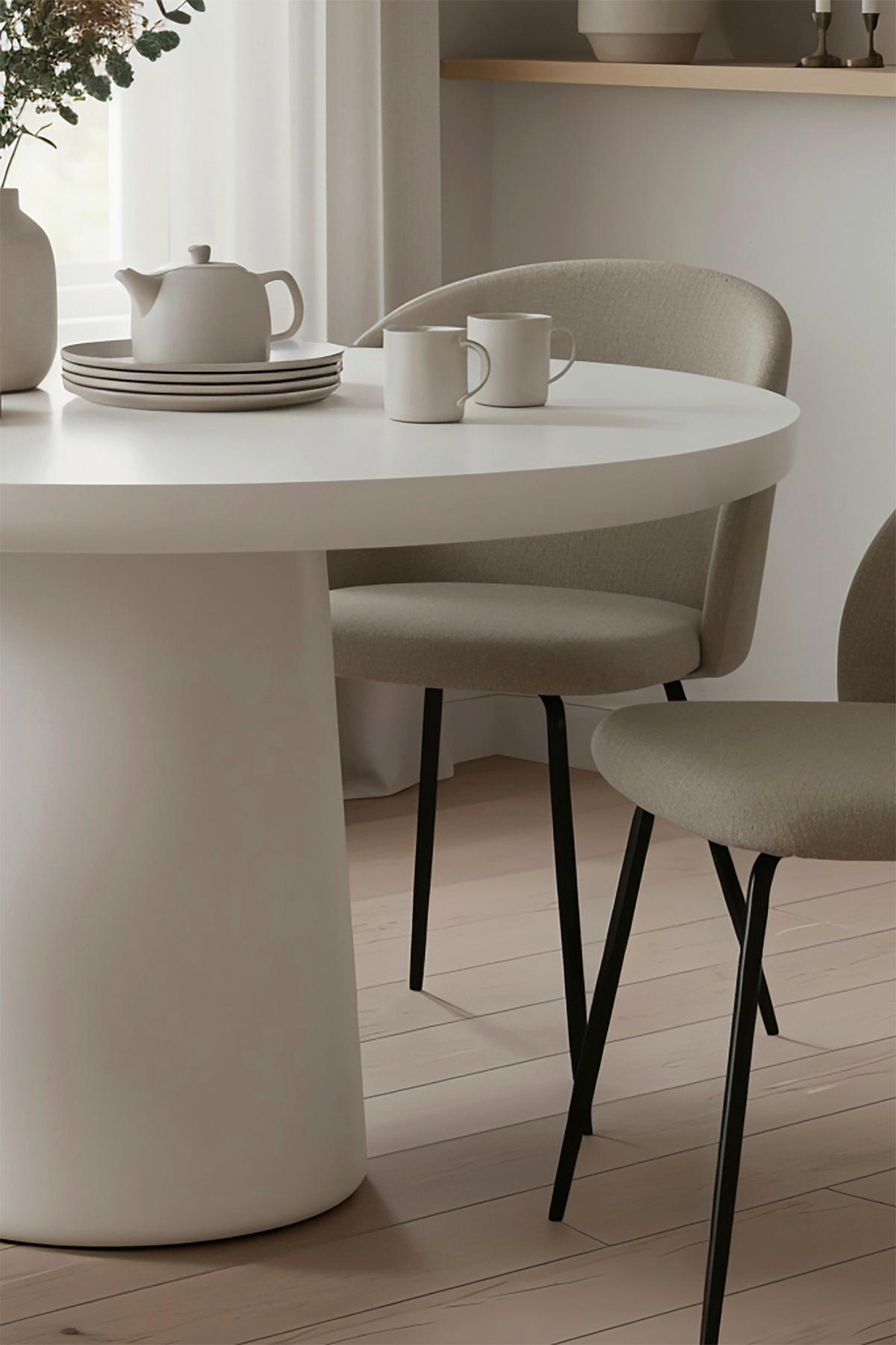 ESSTISCH Weiß L: 120cm - Weiß, MODERN, Holzwerkstoff/Stein (120/120/77cm) - MID.YOU