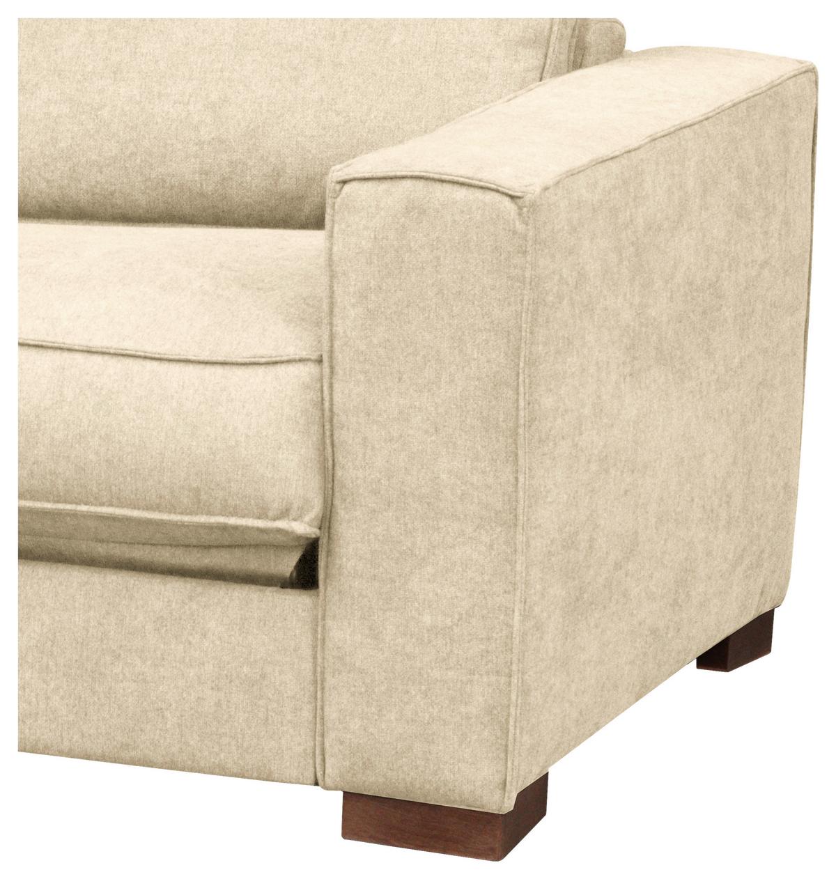 Schlafsofa Texas Creme Webstoff, B: 203 Cm - Dunkelbraun/Creme, Design, Textil (203/85/99cm) - MID.YOU