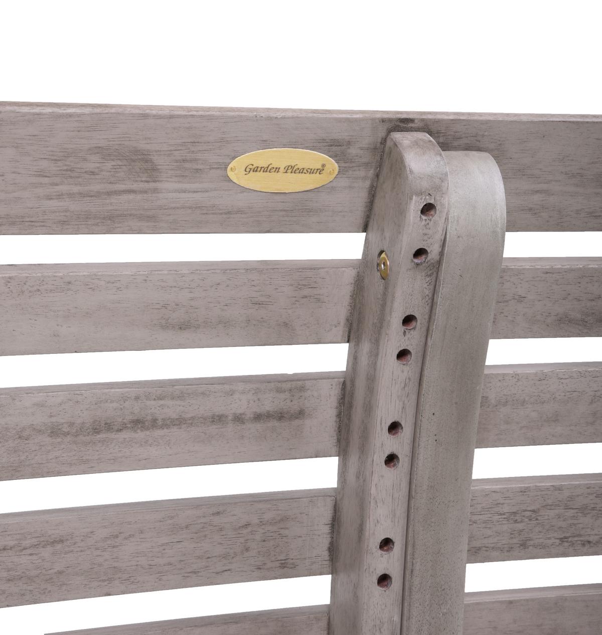 Gartenbank Holz Mandalay 2-Sitzer - Grau, MODERN, Holz (60/82/150cm) - Gardenson