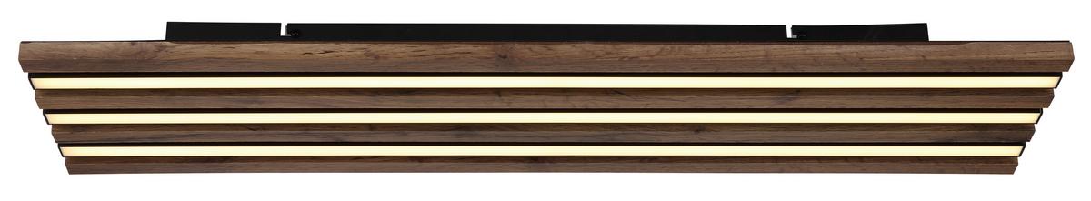 Led Mennyezeti Lámpa 67347d4 Hayden - sötétbarna/fekete, Natur, műanyag/faalapú anyag (80/20/5cm) - Globo