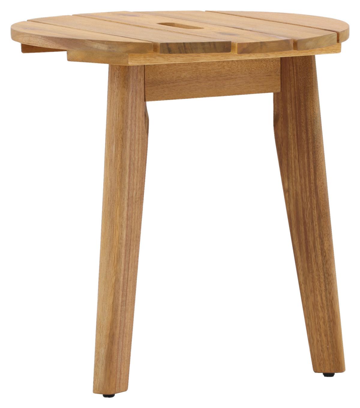 Gartenbeistelltisch Chania - Akaziefarben, KONVENTIONELL, Holz (40/40/42cm) - Gardenson
