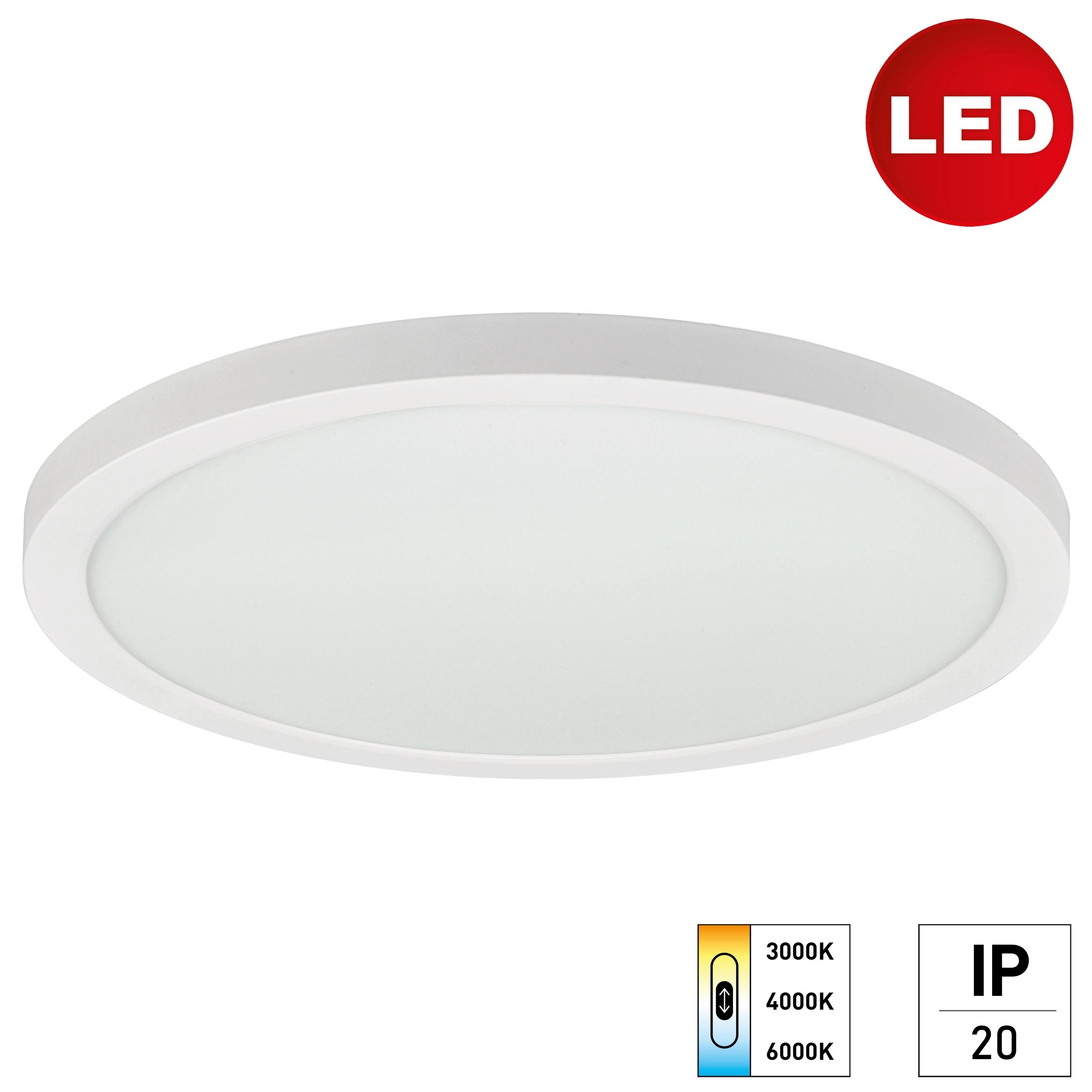 LED-Deckenleuchte 2427500240196 - Weiß, KONVENTIONELL, Kunststoff (30/1,7cm)