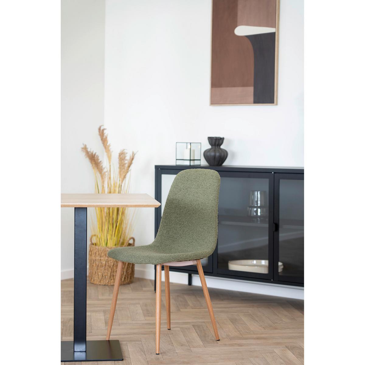 Stuhl-set Stockholm Dunkelgrün B: 44 Cm - Dunkelgrün/Naturfarben, MODERN, Holzwerkstoff/Textil (44/86/54cm) - MID.YOU