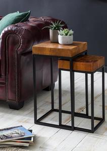 0850021901 - Satztisch WL5.660 2-teiliges Satztischset aus Sheeshamholz und Metall