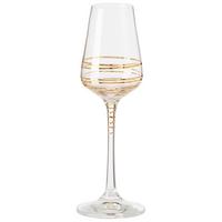 Štamperlík Elegance ca. 65 ml - číra/zlatá, Modern, sklo (0,065l) - Bohemia