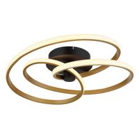 Led-deckenleuchte 67183-40g - Goldfarben/Opal, Design, Kunststoff/Metall (50/16cm) - Globo