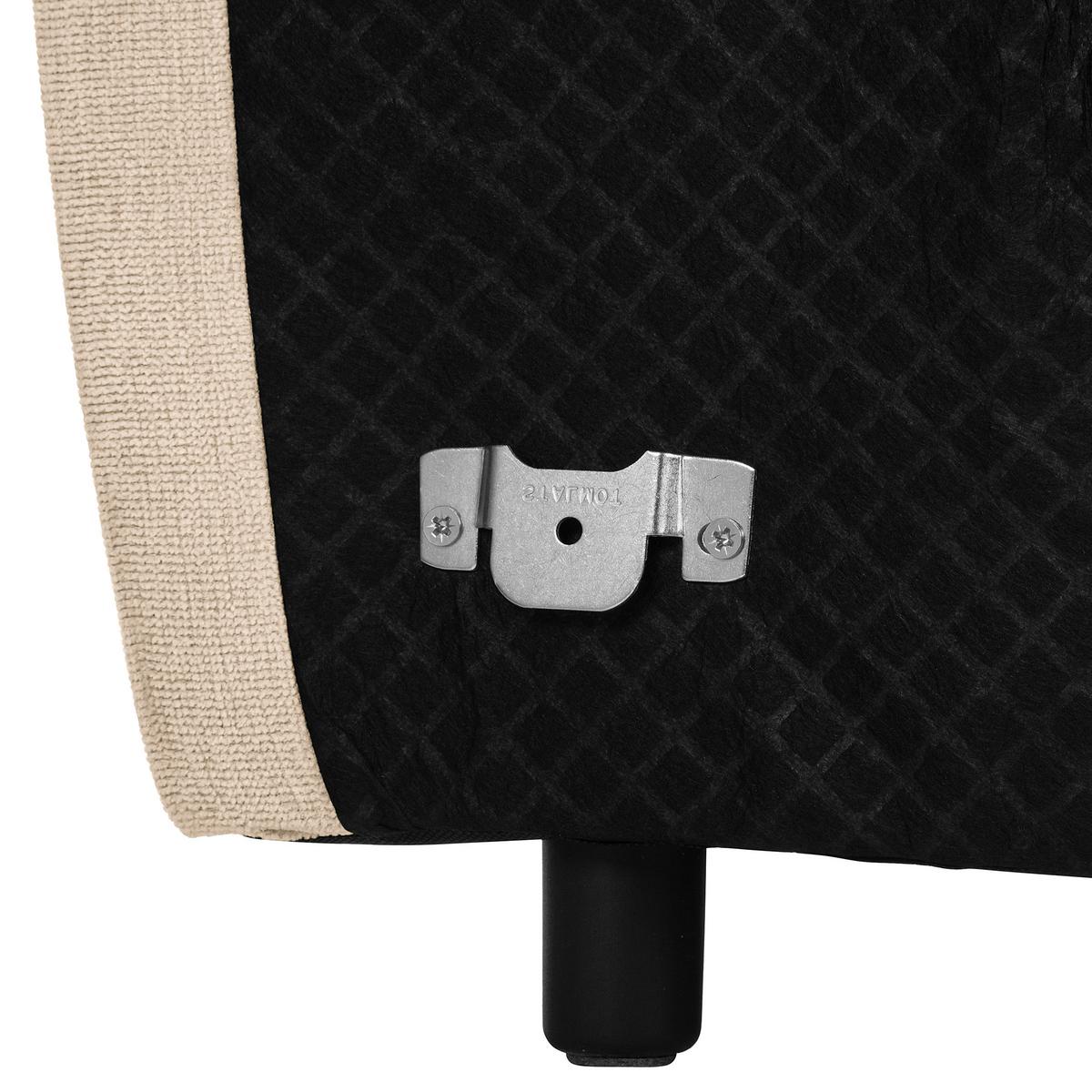 Ecksofa Fluffy, Creme S: 184x269 Cm - Creme/Schwarz, MODERN, Textil (184/269cm) - Trendmanufaktur