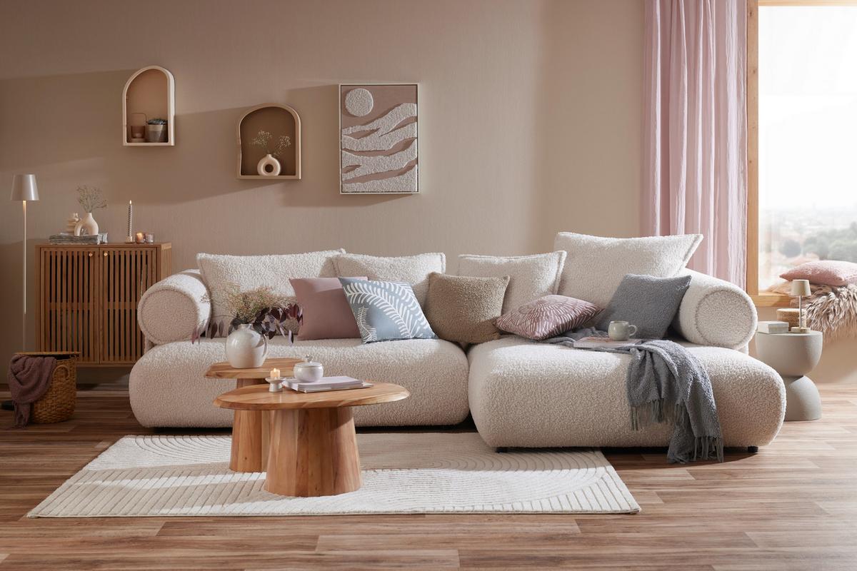 Nástenný regál WILMA - svetlohnedá, Lifestyle, kompozitné drevo (30/50/13cm) - Premium Living