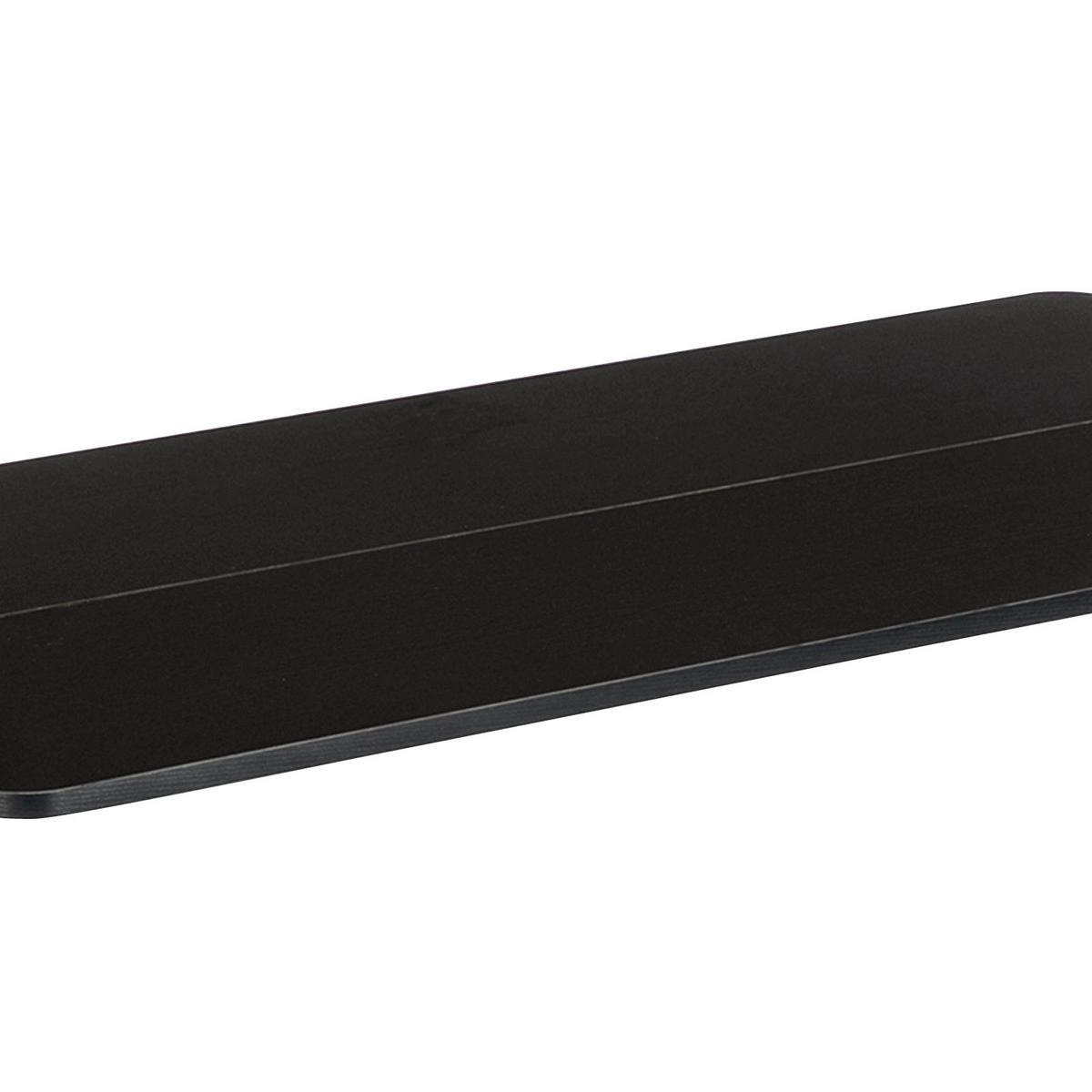 Schreibtisch B: 120 Cm H: 119,5-70,5 Cm Emil Schwarz - Schwarz, MODERN, Holzwerkstoff/Kunststoff (120/70,5-119,5/60cm)