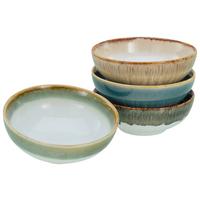 Schüsselset Steingut 4--Teilig. DxH: 16,5x5,5 cm - Blau/Braun, Basics, Keramik (16,5/5,5cm) - Creatable