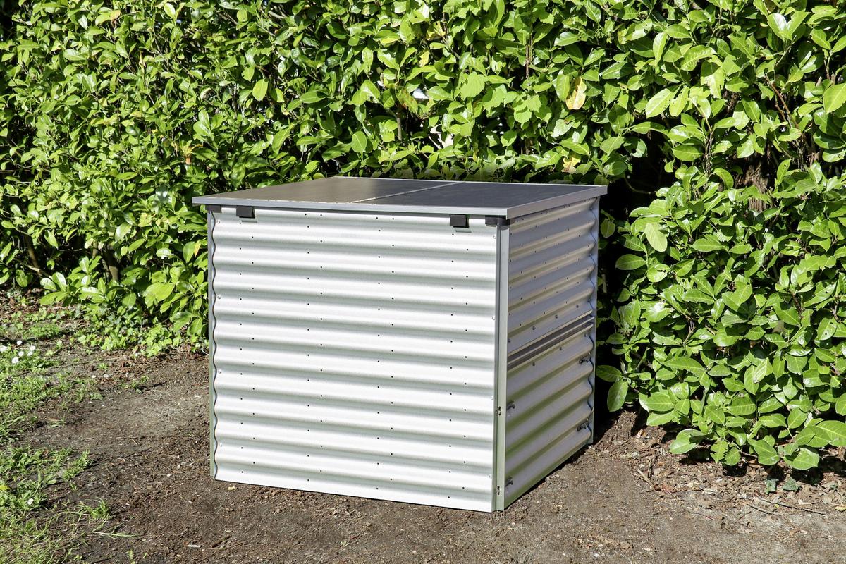 Komposter Tami Metall 860 L Mit Deckel - Alufarben, Basics, Metall (99/87/99cm)