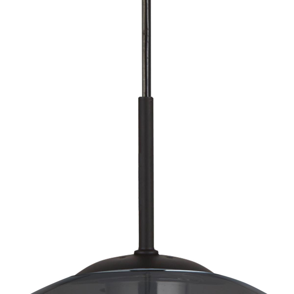 Hängeleuchte Amsterdam H: 120 cm 1-Flammig - Schwarz, Design, Glas/Metall (30/120cm)