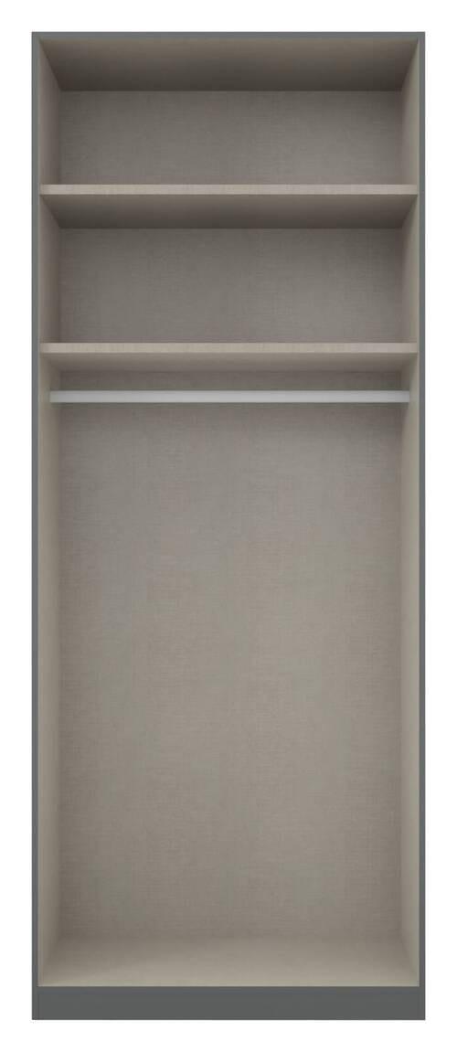 Drehtürenschrank Mit Spiegel B: 91 cm Alabama, Grau - Silberfarben/Grau, MODERN, Holzwerkstoff (91/229/54cm) - Rauch Möbel