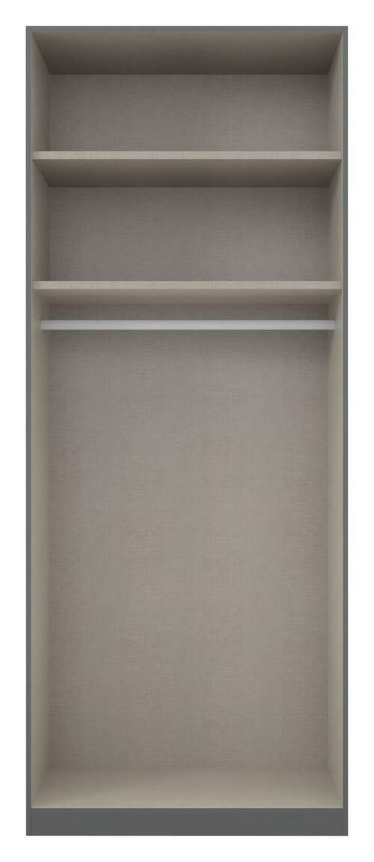 Drehtürenschrank Mit Spiegel B: 91 cm Alabama, Grau - Silberfarben/Grau, MODERN, Holzwerkstoff (91/229/54cm) - Rauch Möbel