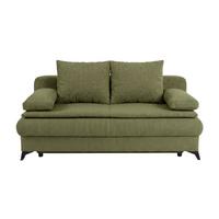 Rozkladacia pohovka KEN, olivovozelená - olivovozelená/čierna, Konventionell, kompozitné drevo/textil (209/105cm) - Based